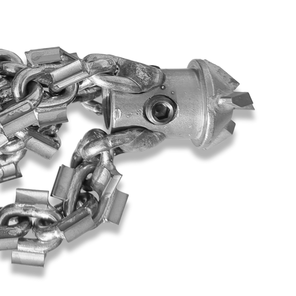 Heavy-duty X-Tip Drain Chain with a Drill Head